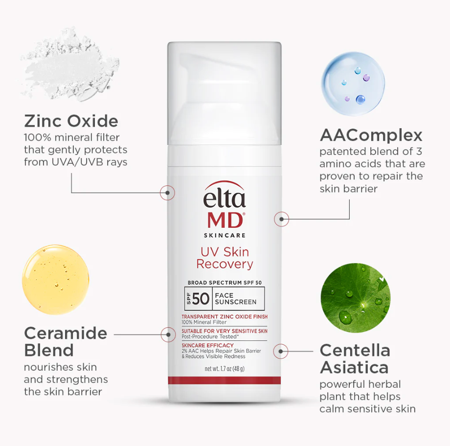 EltaMD UV Skin Recovery Broad Spectrum SPF 50 Face Sunscreen